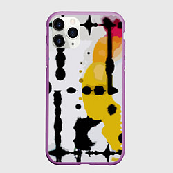 Чехол iPhone 11 Pro матовый Цветная абстракция - минимализм, цвет: 3D-фиолетовый