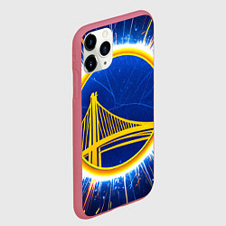 Чехол iPhone 11 Pro матовый Голден Стэйт Уорриорз логотип, цвет: 3D-малиновый — фото 2