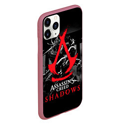 Чехол iPhone 11 Pro матовый Assassins Creed Shadows - samurai, цвет: 3D-малиновый — фото 2