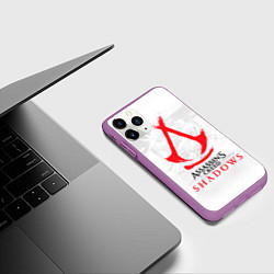 Чехол iPhone 11 Pro матовый Assassins Creed Shadows - samurai, цвет: 3D-фиолетовый — фото 2