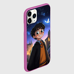 Чехол iPhone 11 Pro матовый Счастливый Гарри Поттер, цвет: 3D-фиолетовый — фото 2