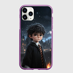 Чехол iPhone 11 Pro матовый Серьезный Гарри Поттер, цвет: 3D-фиолетовый