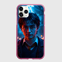 Чехол iPhone 11 Pro матовый Гарри поттер в ночи, цвет: 3D-малиновый