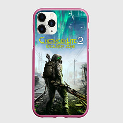 Чехол iPhone 11 Pro матовый Герой Chernobylite 2 exclusion zone, цвет: 3D-малиновый