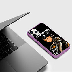 Чехол iPhone 11 Pro матовый Все дуреют с этих киборгов, цвет: 3D-фиолетовый — фото 2