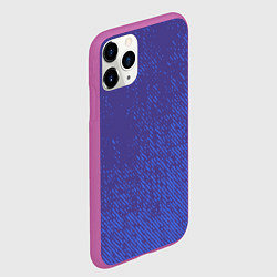 Чехол iPhone 11 Pro матовый Джинс с потертостями-синий, цвет: 3D-фиолетовый — фото 2