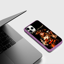 Чехол iPhone 11 Pro матовый Все дуреют с этих пиратов, цвет: 3D-фиолетовый — фото 2