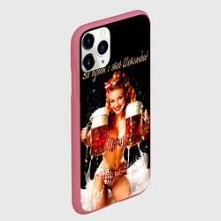Чехол iPhone 11 Pro матовый Все дуреют с этой Шотландии, цвет: 3D-малиновый — фото 2