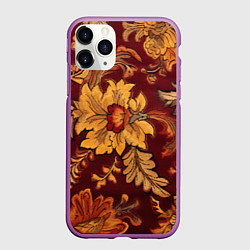 Чехол iPhone 11 Pro матовый Ковер 90х годов, цвет: 3D-фиолетовый