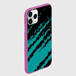 Чехол iPhone 11 Pro матовый The color is black and light blue, цвет: 3D-фиолетовый — фото 2