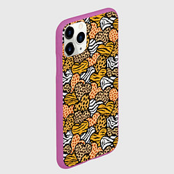 Чехол iPhone 11 Pro матовый Африканские сердца, цвет: 3D-фиолетовый — фото 2