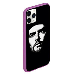 Чехол iPhone 11 Pro матовый Че Гевара тёмный фон, цвет: 3D-фиолетовый — фото 2
