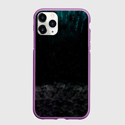 Чехол iPhone 11 Pro матовый Мрачный лес, цвет: 3D-фиолетовый