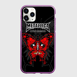 Чехол iPhone 11 Pro матовый Metallica - life in Belgrade, цвет: 3D-фиолетовый