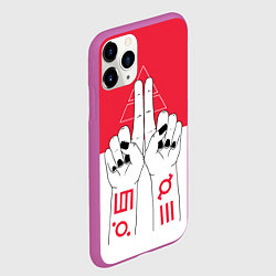 Чехол iPhone 11 Pro матовый 30 Seconds to Mars poster, цвет: 3D-фиолетовый — фото 2