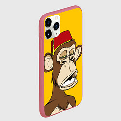 Чехол iPhone 11 Pro матовый NFT ape monkey, цвет: 3D-малиновый — фото 2