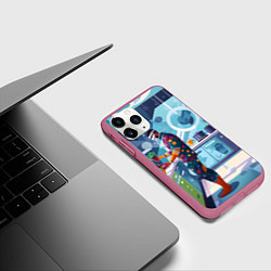 Чехол iPhone 11 Pro матовый Здоровое питание, цвет: 3D-малиновый — фото 2