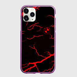 Чехол iPhone 11 Pro матовый BMW storm red color, цвет: 3D-фиолетовый