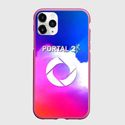 Чехол iPhone 11 Pro матовый Portal закат, цвет: 3D-малиновый