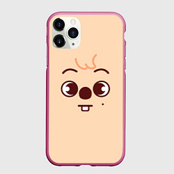 Чехол iPhone 11 Pro матовый Quokka skzoo, цвет: 3D-малиновый