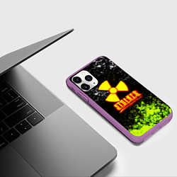 Чехол iPhone 11 Pro матовый Stalker брызги красок, цвет: 3D-фиолетовый — фото 2
