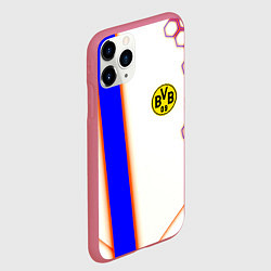 Чехол iPhone 11 Pro матовый Borussia geometry sport, цвет: 3D-малиновый — фото 2
