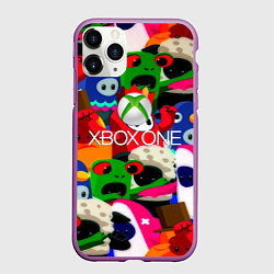 Чехол iPhone 11 Pro матовый Xbox game family, цвет: 3D-фиолетовый