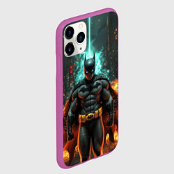 Чехол iPhone 11 Pro матовый Бэтмен эпик, цвет: 3D-фиолетовый — фото 2
