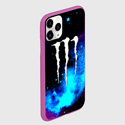 Чехол iPhone 11 Pro матовый Monster energy космос, цвет: 3D-фиолетовый — фото 2