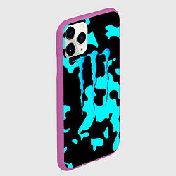 Чехол iPhone 11 Pro матовый Monster energy камуфляж голубой, цвет: 3D-фиолетовый — фото 2