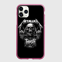 Чехол iPhone 11 Pro матовый Thrash metal - Metallica group, цвет: 3D-малиновый