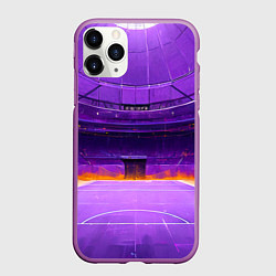 Чехол iPhone 11 Pro матовый Фиолетовый стадион, цвет: 3D-фиолетовый