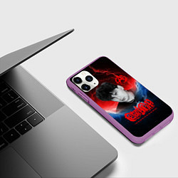 Чехол iPhone 11 Pro матовый Сектор газа Юрий Хой, цвет: 3D-фиолетовый — фото 2