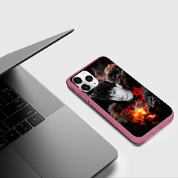 Чехол iPhone 11 Pro матовый Юрий Клинских Сектор газа, цвет: 3D-малиновый — фото 2