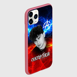 Чехол iPhone 11 Pro матовый Сектор газа молнии на фоне, цвет: 3D-малиновый — фото 2