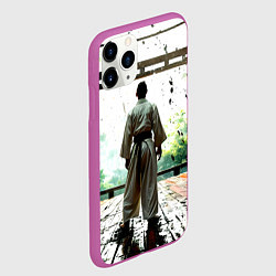 Чехол iPhone 11 Pro матовый Боец айкидо в Японии, цвет: 3D-фиолетовый — фото 2