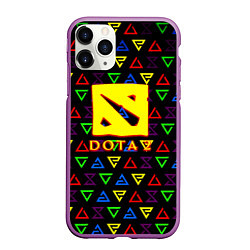 Чехол iPhone 11 Pro матовый Dota pattern witcher, цвет: 3D-фиолетовый