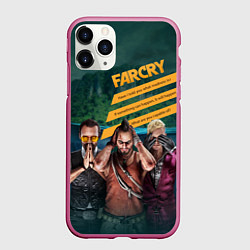 Чехол iPhone 11 Pro матовый Far Cry villains, цвет: 3D-малиновый