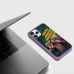 Чехол iPhone 11 Pro матовый Far Cry villains, цвет: 3D-фиолетовый — фото 2