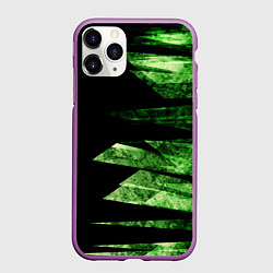 Чехол iPhone 11 Pro матовый Color green black, цвет: 3D-фиолетовый