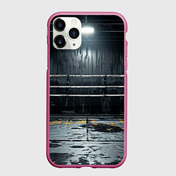 Чехол iPhone 11 Pro матовый Черный ринг, цвет: 3D-малиновый
