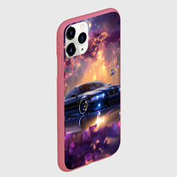 Чехол iPhone 11 Pro матовый БМВ Японская природа, цвет: 3D-малиновый — фото 2