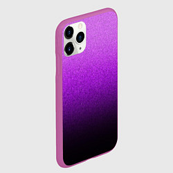 Чехол iPhone 11 Pro матовый Магический градиент крошка чёрно-фиолетовый, цвет: 3D-фиолетовый — фото 2