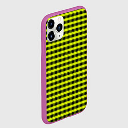 Чехол iPhone 11 Pro матовый Черно зеленая мелкая клетка, цвет: 3D-фиолетовый — фото 2