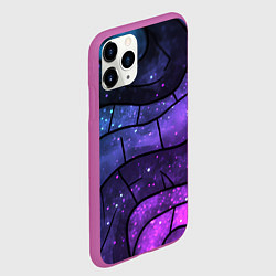 Чехол iPhone 11 Pro матовый Фиолетовая текстура с блестками, цвет: 3D-фиолетовый — фото 2