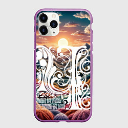 Чехол iPhone 11 Pro матовый Родина в сердце, цвет: 3D-фиолетовый