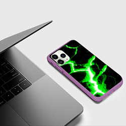 Чехол iPhone 11 Pro матовый Разлом, цвет: 3D-фиолетовый — фото 2