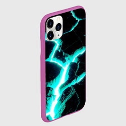 Чехол iPhone 11 Pro матовый Color light blue black, цвет: 3D-фиолетовый — фото 2