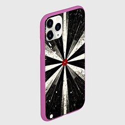 Чехол iPhone 11 Pro матовый Черная мишень, цвет: 3D-фиолетовый — фото 2