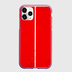 Чехол iPhone 11 Pro матовый Красный теннисный стол, цвет: 3D-фиолетовый